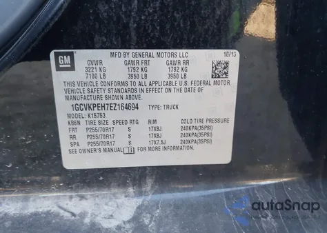 2014 Chevrolet Silverado 1500 Work Truck 1Wt from USA, damaged, VIN 1GCVKPEH7EZ164694